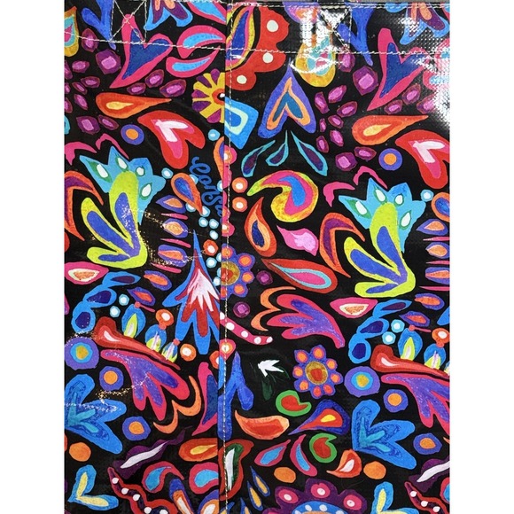 Consuela Tote Bag Womens Large Multicolor Floral Plastic Shoulder Shopper - Picture 2 of 10